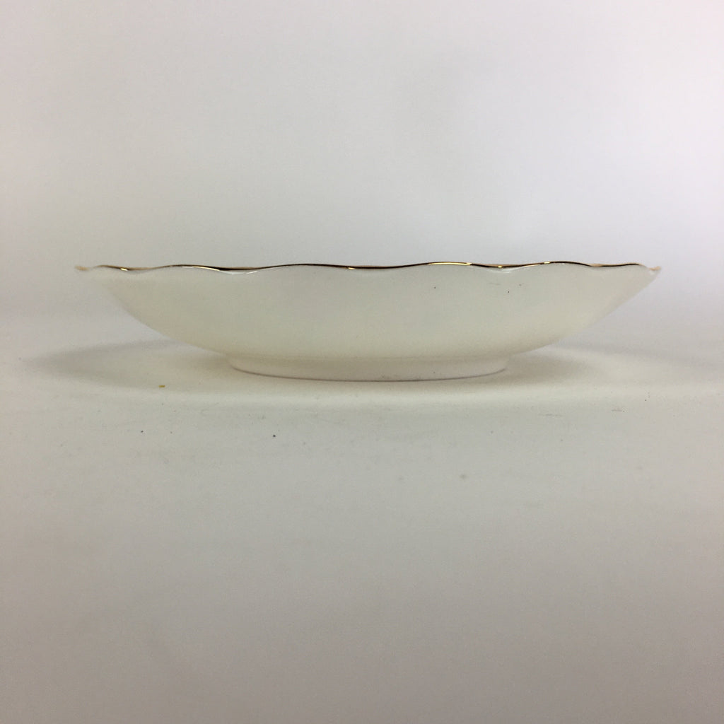 Japanese Porcelain Small Plate Kozara Vtg Bone China Marui Flower Design PP710
