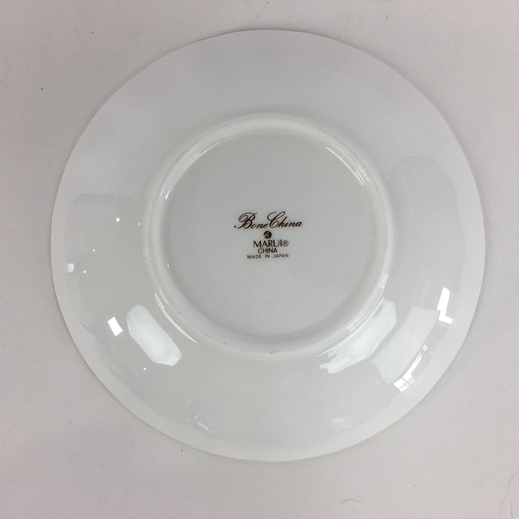 Japanese Porcelain Small Plate Kozara Vtg Bone China Marui Flower Design PP711