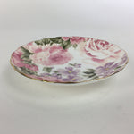 Japanese Porcelain Small Plate Kozara Vtg Bone China Marui Flower Design PP712