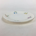 Japanese Porcelain Small Plate Kozara Vtg Cherry Berry Design White Round PP693