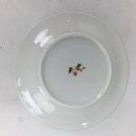 Japanese Porcelain Small Plate Kozara Vtg Cherry Berry Design White Round PP693