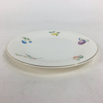 Japanese Porcelain Small Plate Kozara Vtg Cherry Berry Design White Round PP694