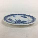 Japanese Porcelain Small Plate Kozara Vtg Keito European Blue Flower Round PP700