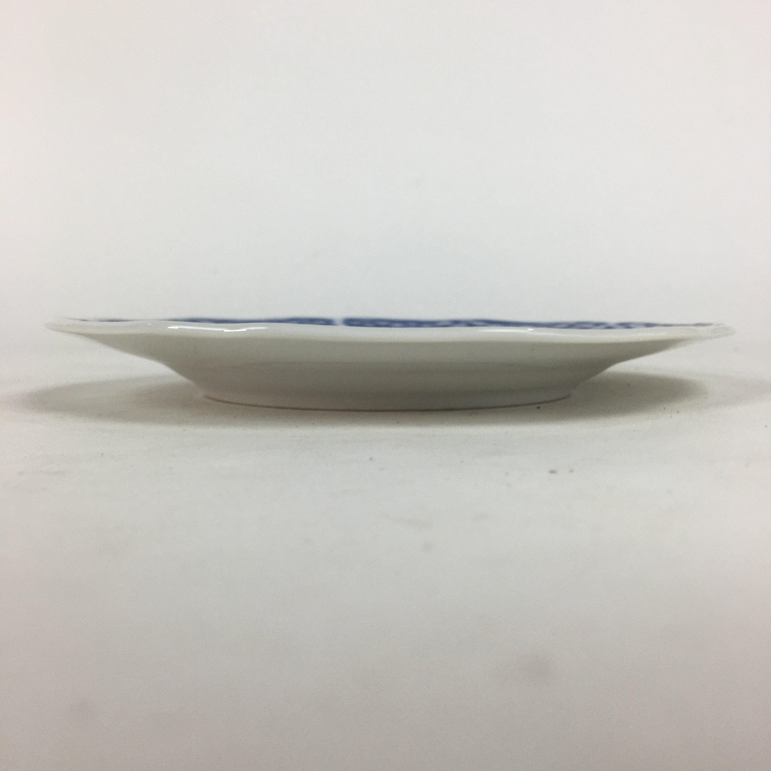 Japanese Porcelain Small Plate Kozara Vtg Keito European Blue Flower Round PP700