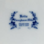 Japanese Porcelain Small Plate Kozara Vtg Keito European Blue Flower Round PP700