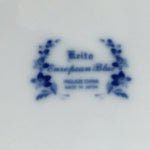 Japanese Porcelain Small Plate Kozara Vtg Keito European Blue Flower Round PP700