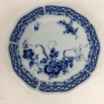 Japanese Porcelain Small Plate Kozara Vtg Keito European Blue Flower Round PP700