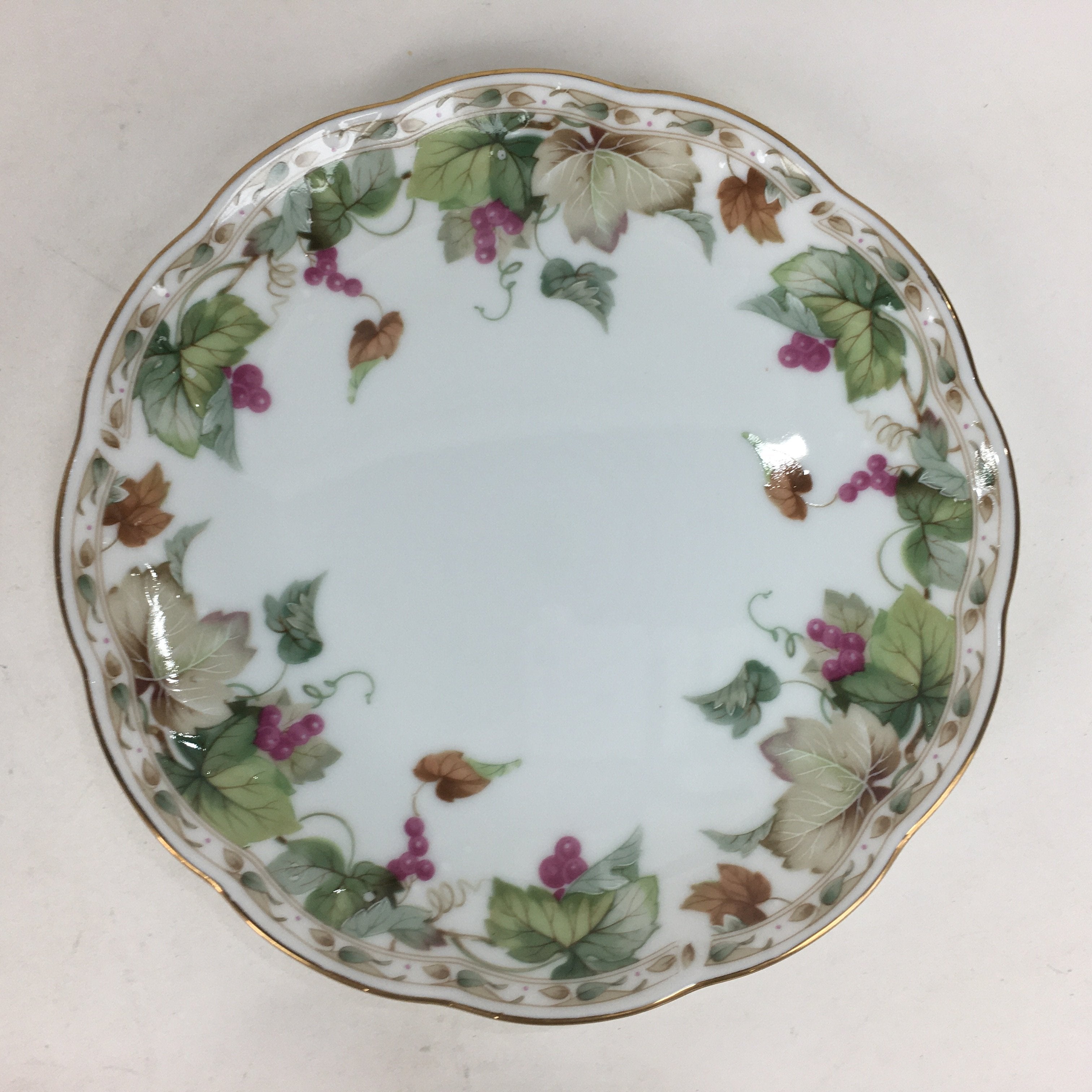 Japanese Porcelain Small Plate Kozara Vtg Narumi Bone China Flower Pattern QT123