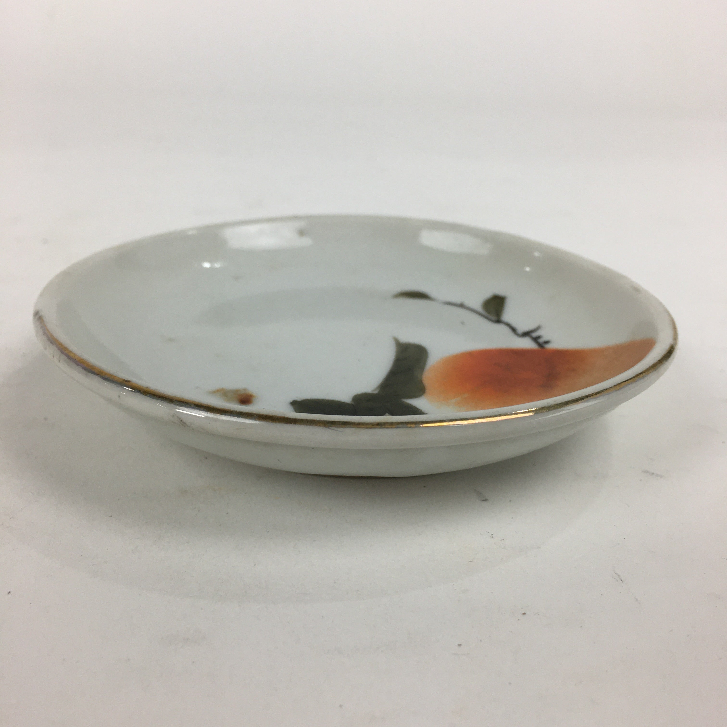 Japanese Porcelain Small Plate Kozara Vtg Orange Persimmon Kozara PP869