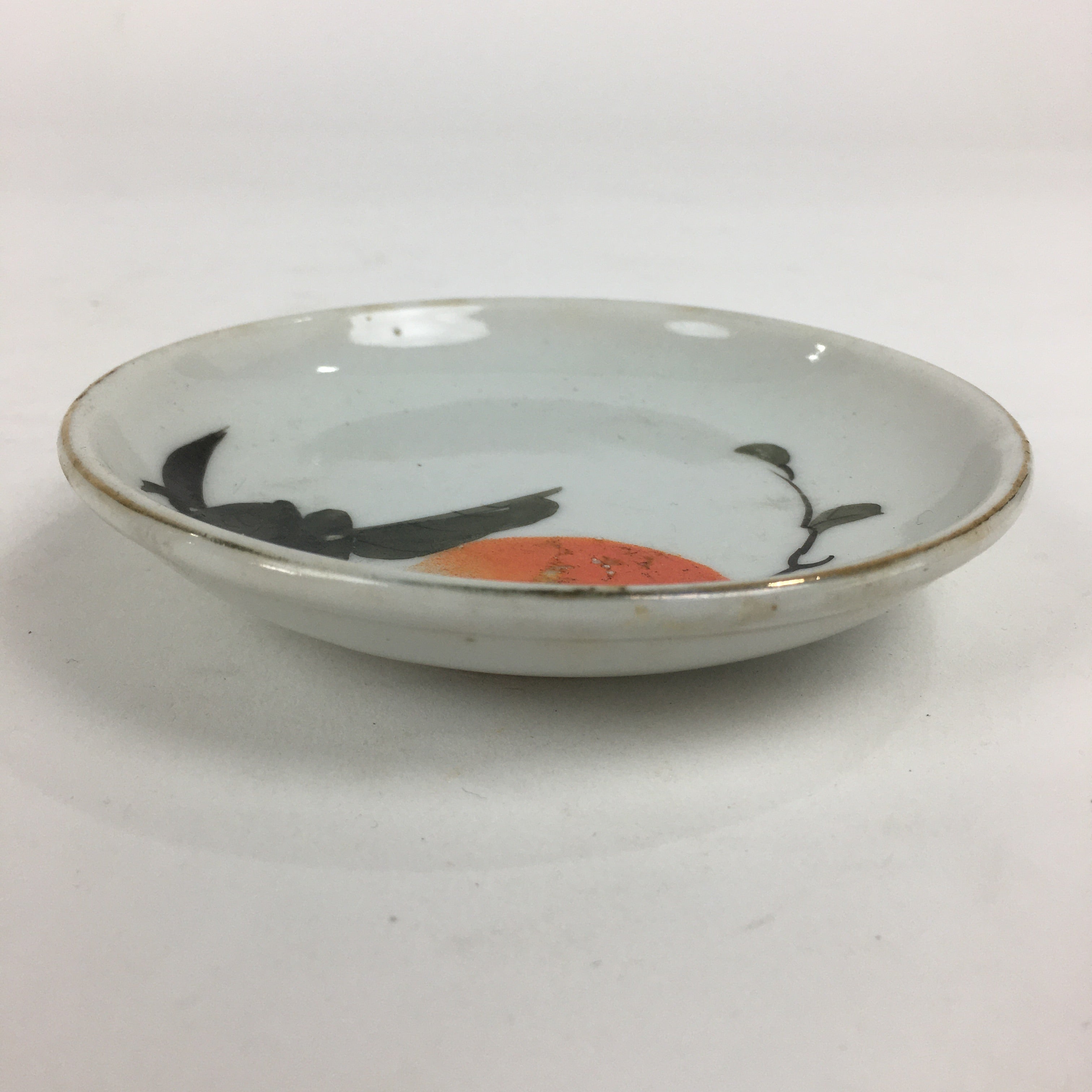 Japanese Porcelain Small Plate Kozara Vtg Orange Persimmon Kozara PP870