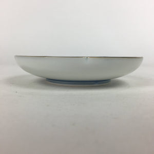 Japanese Porcelain Small Plate Kozara Vtg Round Pottery Blue Cloud Crane PP633