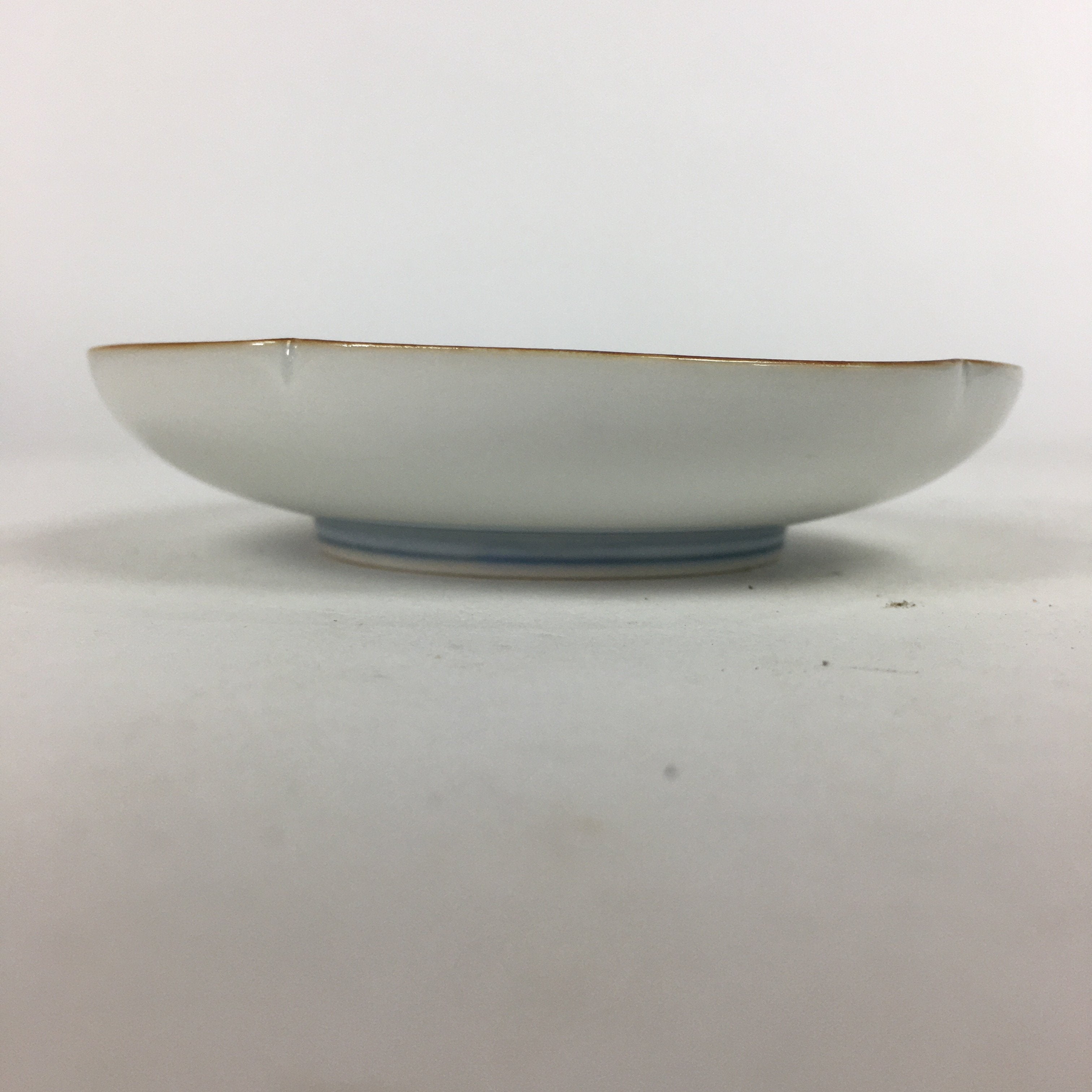 Japanese Porcelain Small Plate Kozara Vtg Round Pottery Blue Cloud Crane PP634