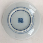 Japanese Porcelain Small Plate Kozara Vtg Round Pottery Blue Cloud Crane PP636