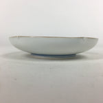 Japanese Porcelain Small Plate Kozara Vtg Round Pottery Blue Cloud Crane PP636