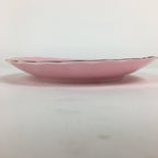 Japanese Porcelain Small Plate Kozara Vtg Shozan Light Pink Flower Shape QT135