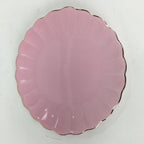 Japanese Porcelain Small Plate Kozara Vtg Shozan Light Pink Flower Shape QT135