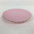 Japanese Porcelain Small Plate Kozara Vtg Shozan Light Pink Flower Shape QT135