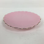 Japanese Porcelain Small Plate Kozara Vtg Shozan Light Pink Flower Shape QT135