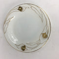 Japanese Porcelain Small Plate Kozara Vtg Utsuwakan White Peace Lily Round PP695