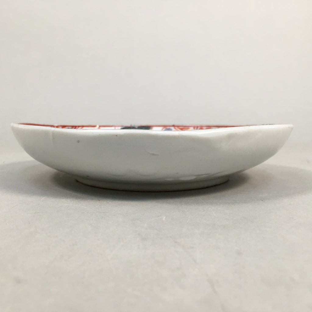 Japanese Porcelain Small Plate Kutani ware Vtg Kozara Lucky Motif PP345