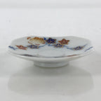 Japanese Porcelain Small Plate Mame-Zara Vtg Blue Red Stars Kozara White PY232