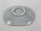 Japanese Porcelain Small Plate Mame-Zara Vtg Blue Red Stars Kozara White PY232