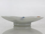 Japanese Porcelain Small Plate Mame-Zara Vtg Blue Red Stars Kozara White PY232