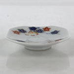 Japanese Porcelain Small Plate Mame-Zara Vtg Blue Red Stars Kozara White PY233