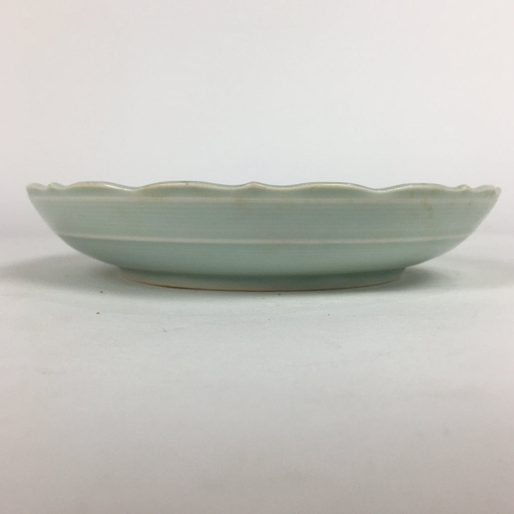 Japanese Porcelain Small Plate Vtg Kozara Blue Sometsuke Plum Blossom Bird QT115