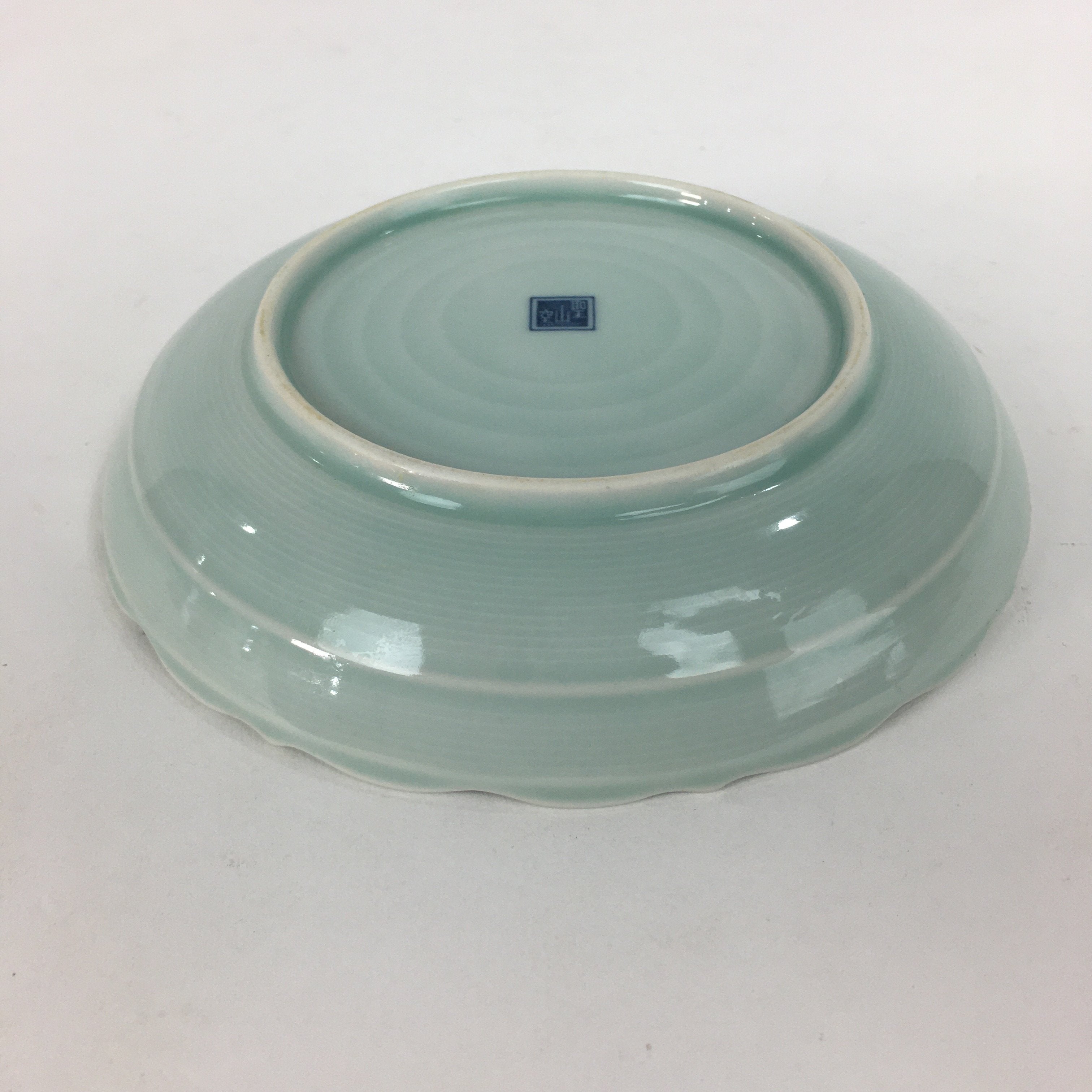 Japanese Porcelain Small Plate Vtg Kozara Blue Sometsuke Plum Blossom Bird QT115