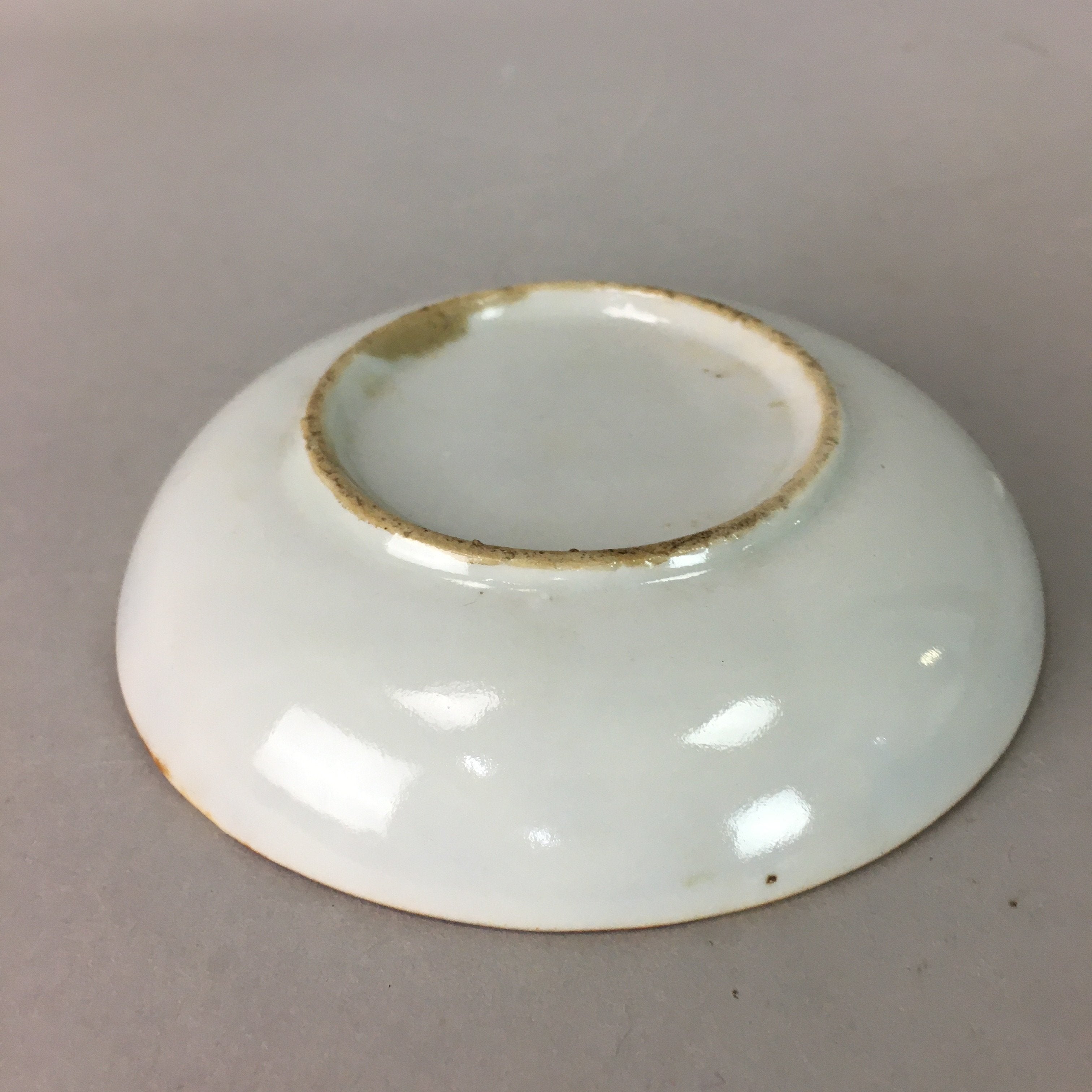 Japanese Porcelain Small Plate Vtg Kozara Blue White Geometric Floral PP101