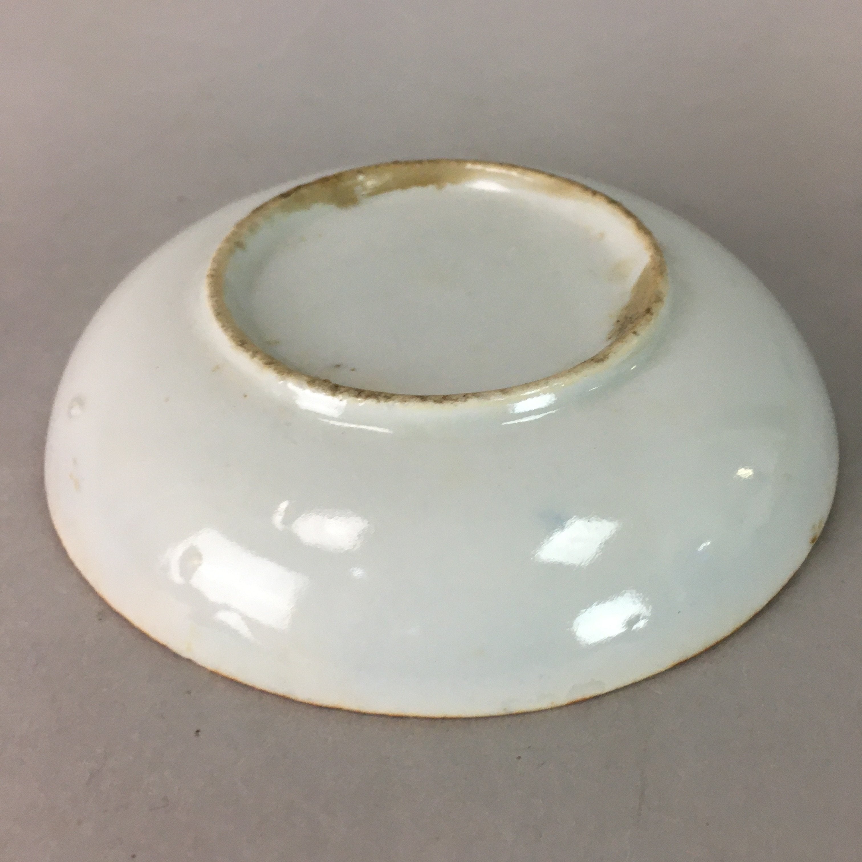 Japanese Porcelain Small Plate Vtg Kozara Blue White Geometric Floral PP101