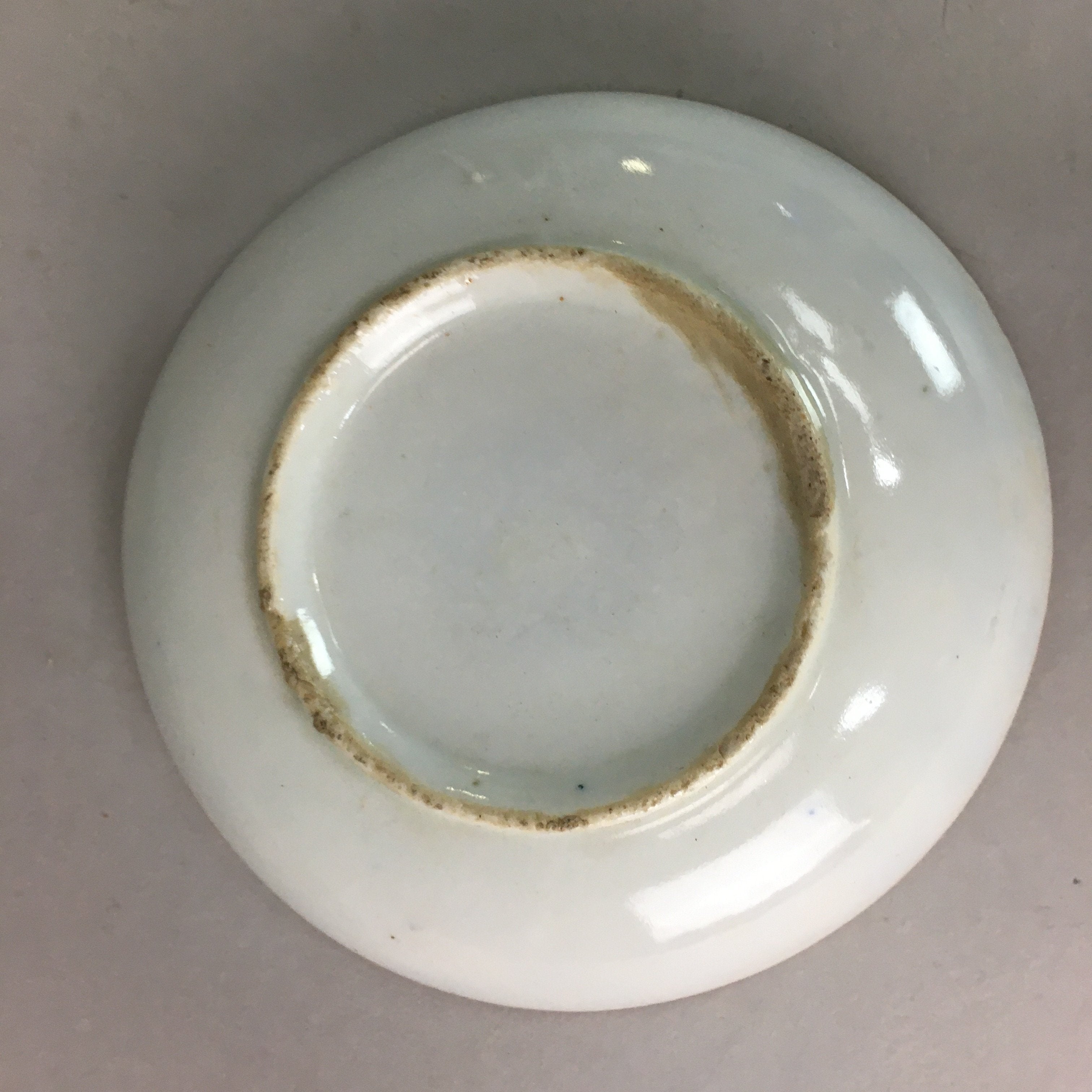 Japanese Porcelain Small Plate Vtg Kozara Blue White Geometric Floral PP102