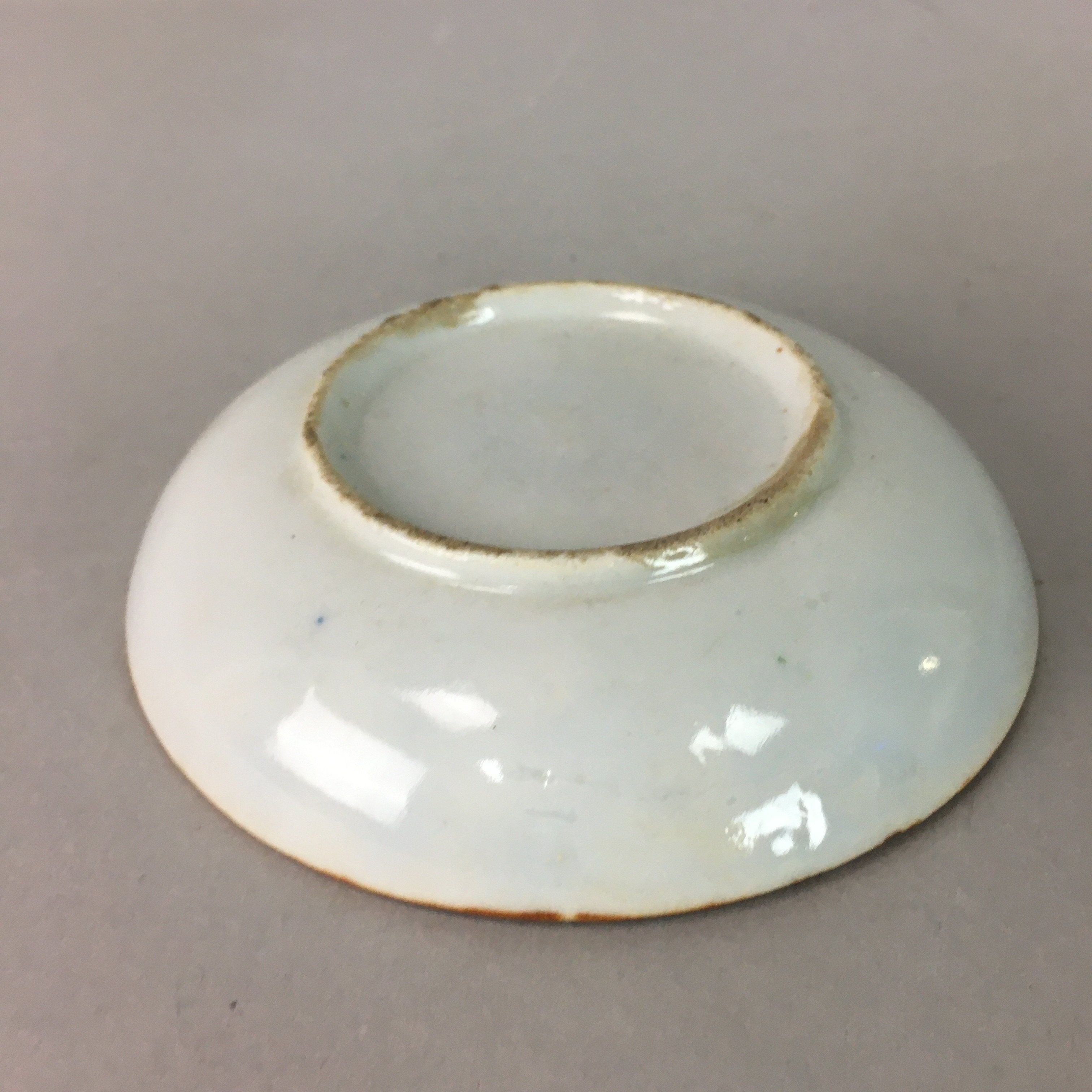 Japanese Porcelain Small Plate Vtg Kozara Blue White Geometric Floral PP102