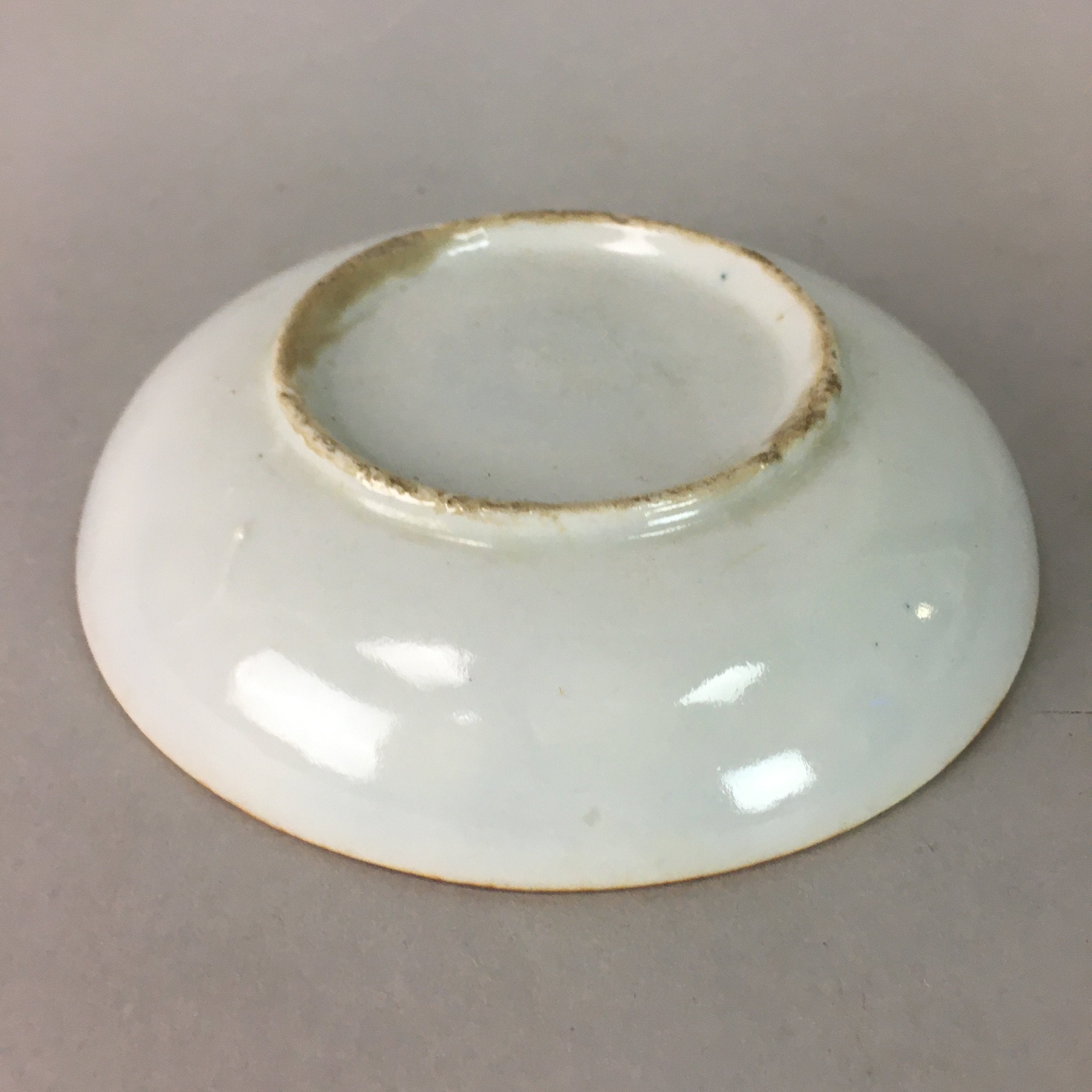 Japanese Porcelain Small Plate Vtg Kozara Blue White Geometric Floral PP102