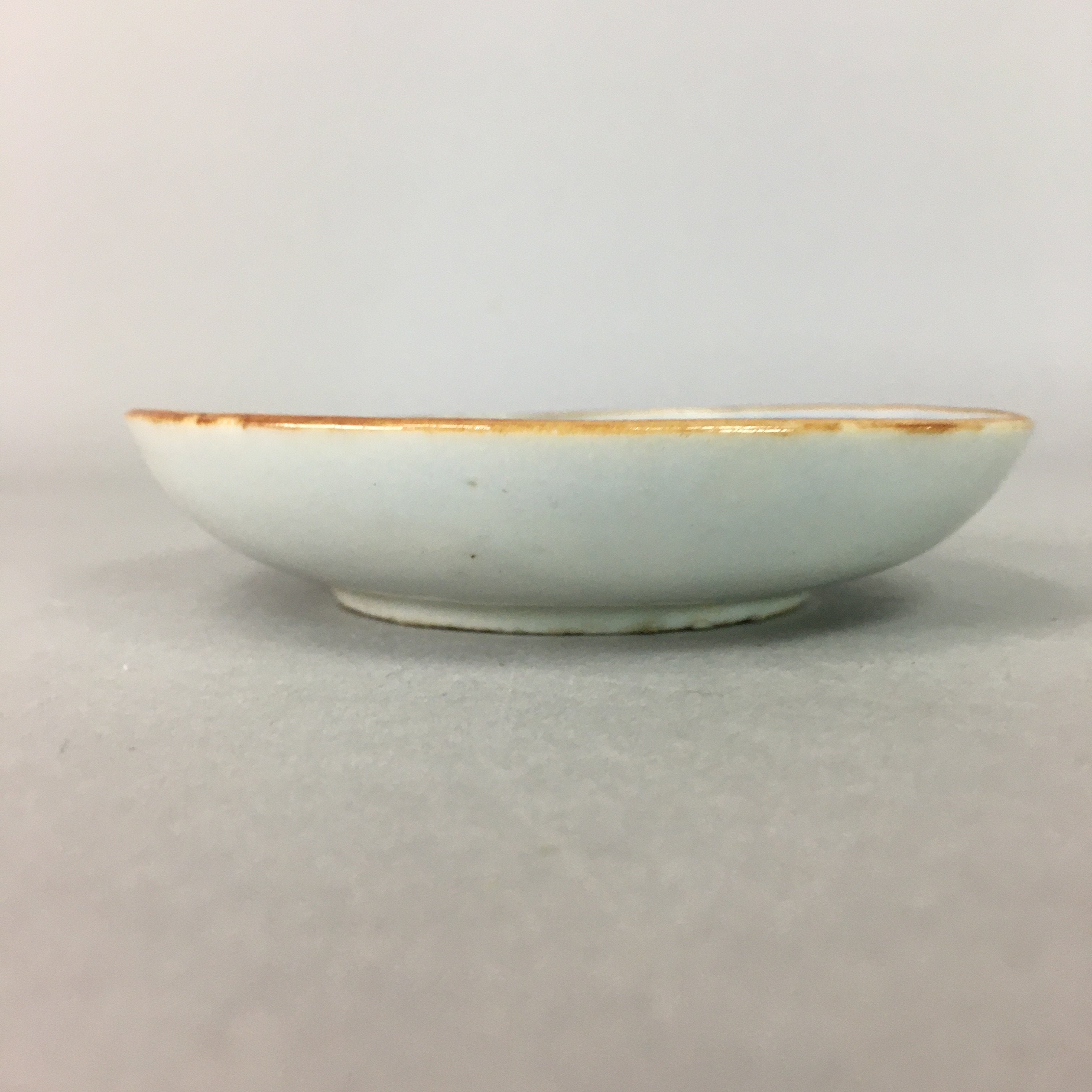 Japanese Porcelain Small Plate Vtg Kozara Blue White Geometric Floral PP102
