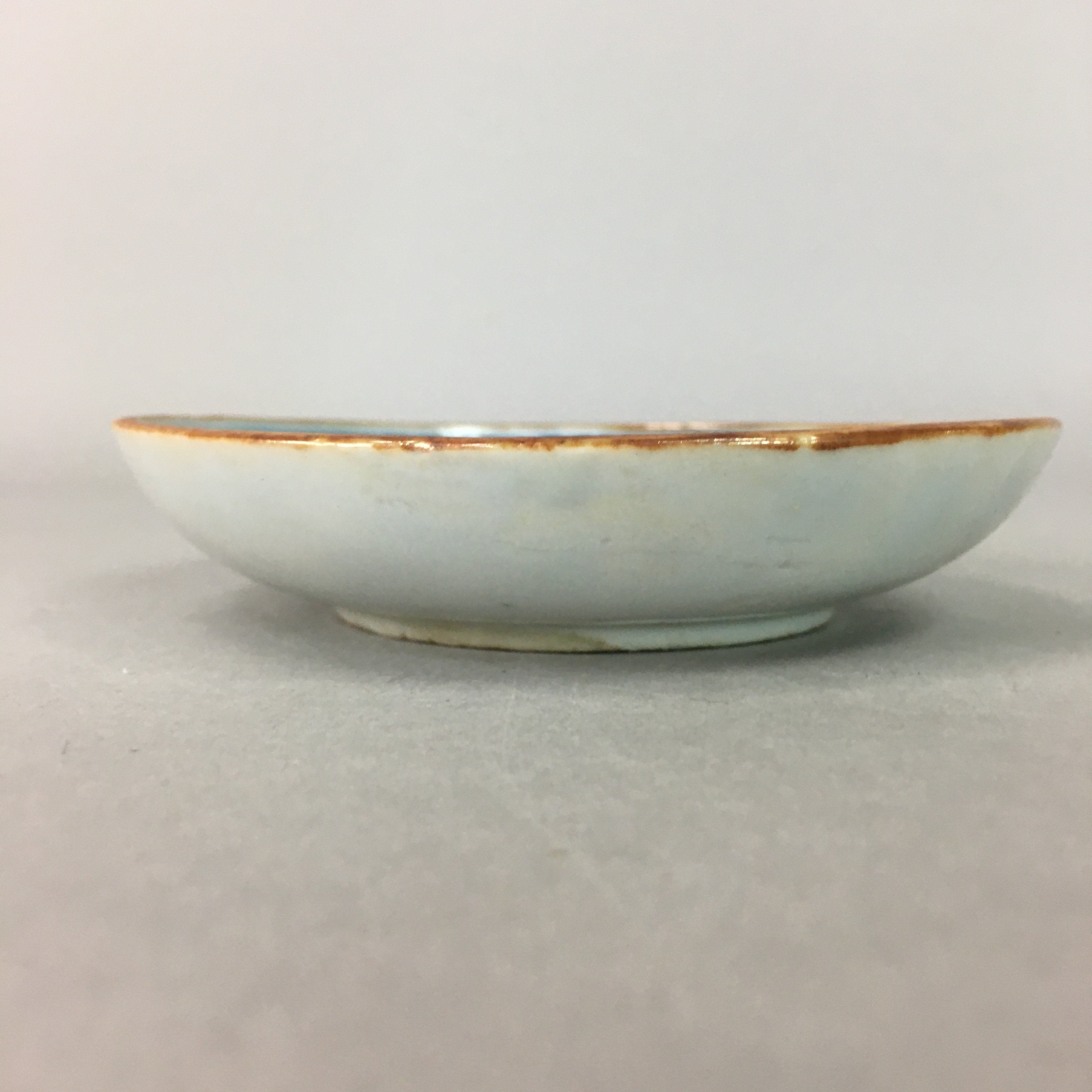 Japanese Porcelain Small Plate Vtg Kozara Blue White Geometric Floral PP102