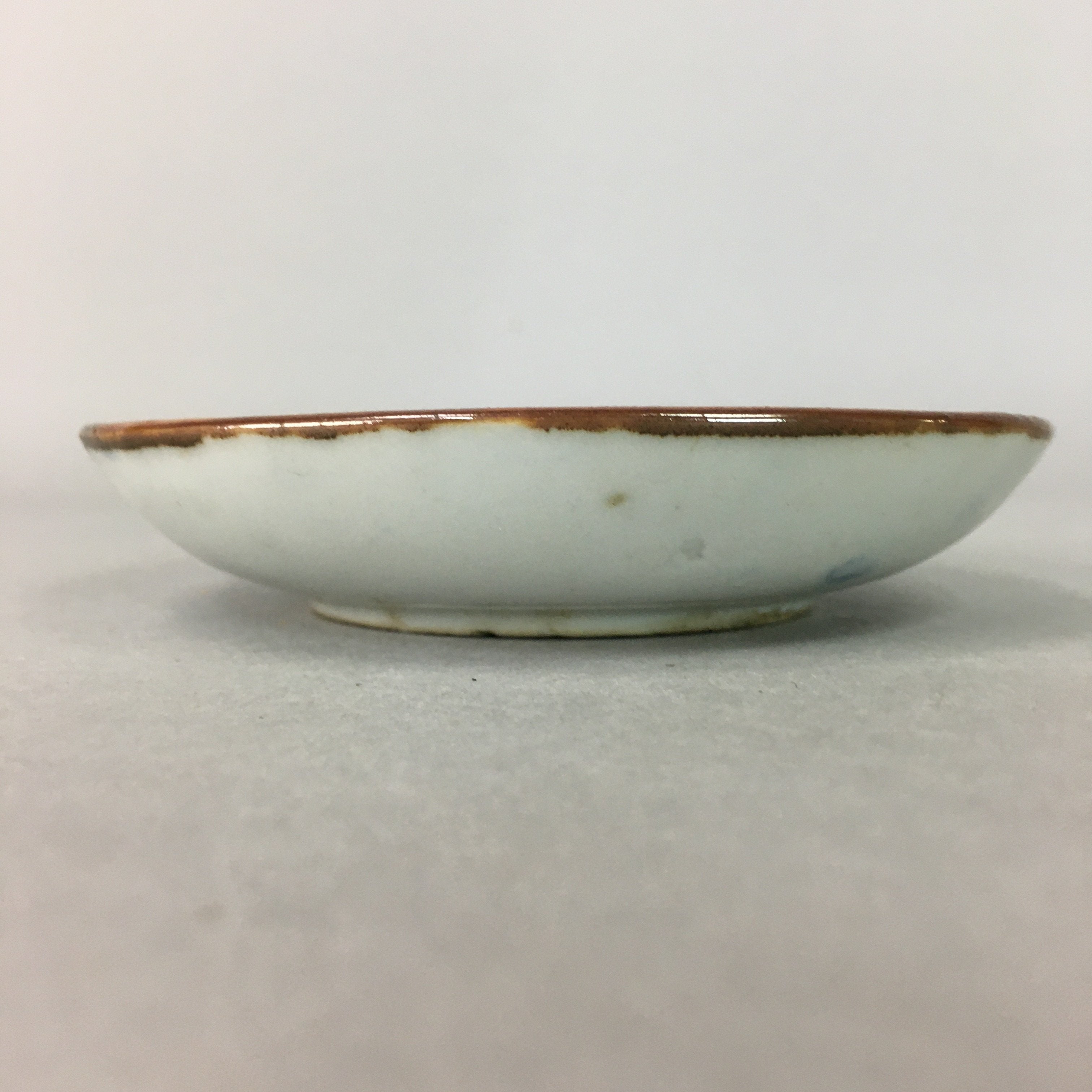 Japanese Porcelain Small Plate Vtg Kozara Blue White Geometric Floral PP103