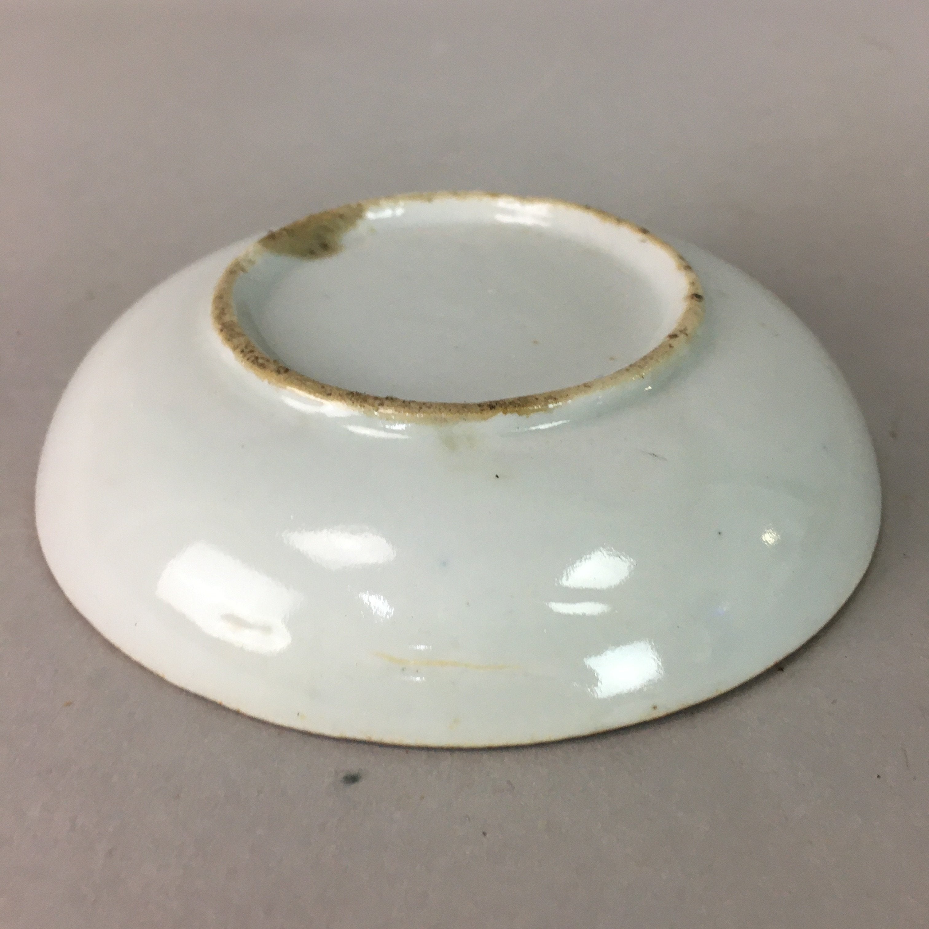 Japanese Porcelain Small Plate Vtg Kozara Blue White Geometric Floral PP104