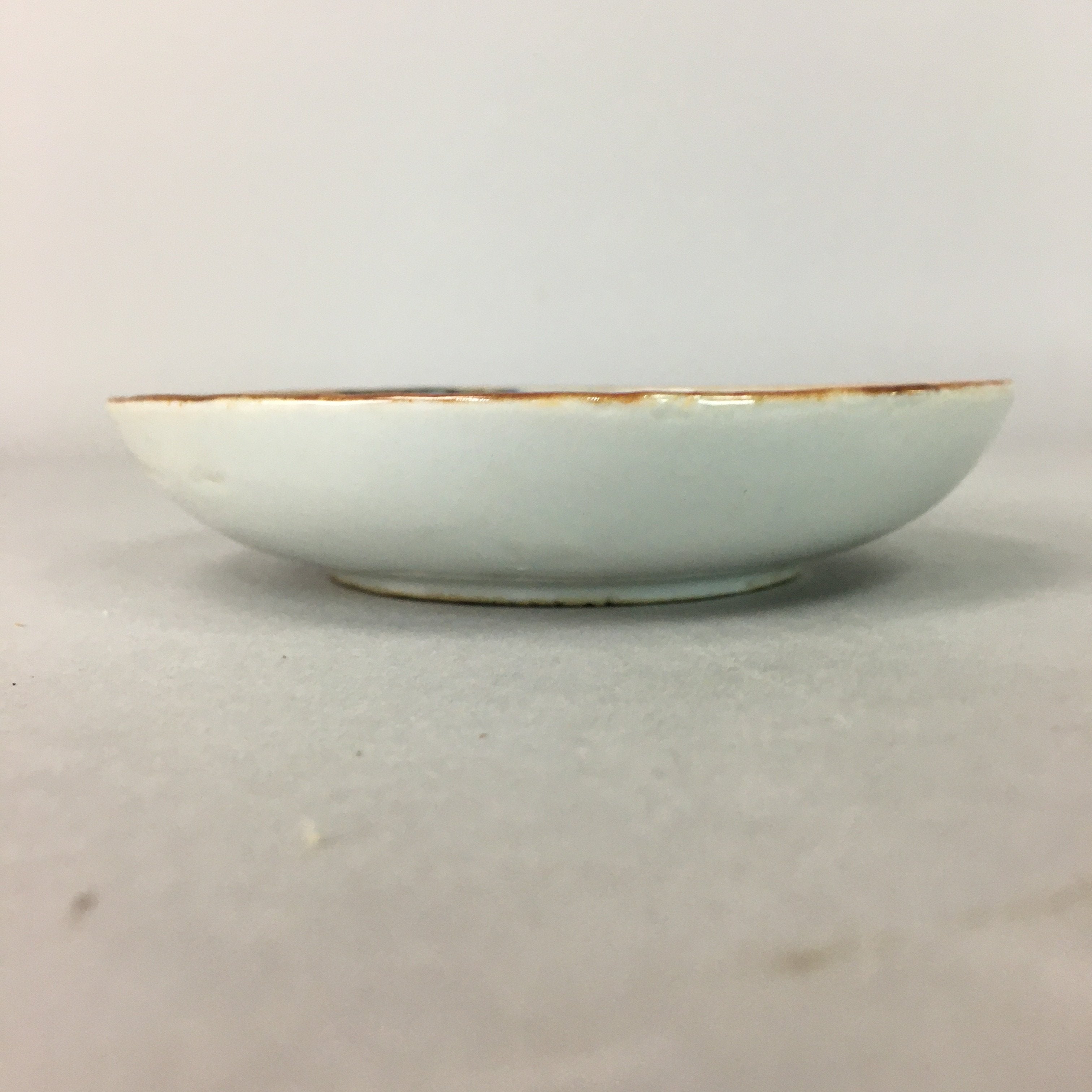 Japanese Porcelain Small Plate Vtg Kozara Blue White Geometric Floral PP104