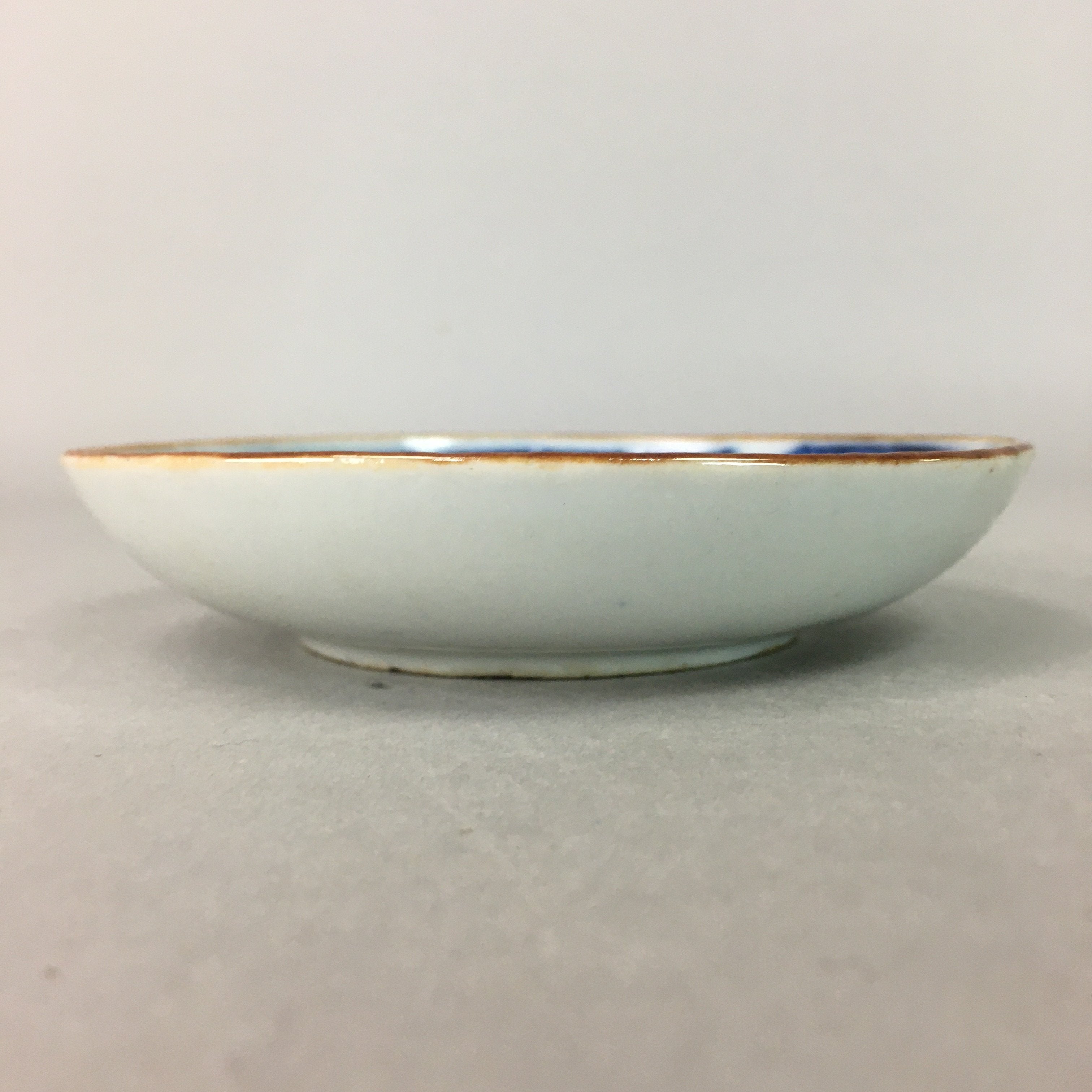 Japanese Porcelain Small Plate Vtg Kozara Blue White Geometric Floral PP104