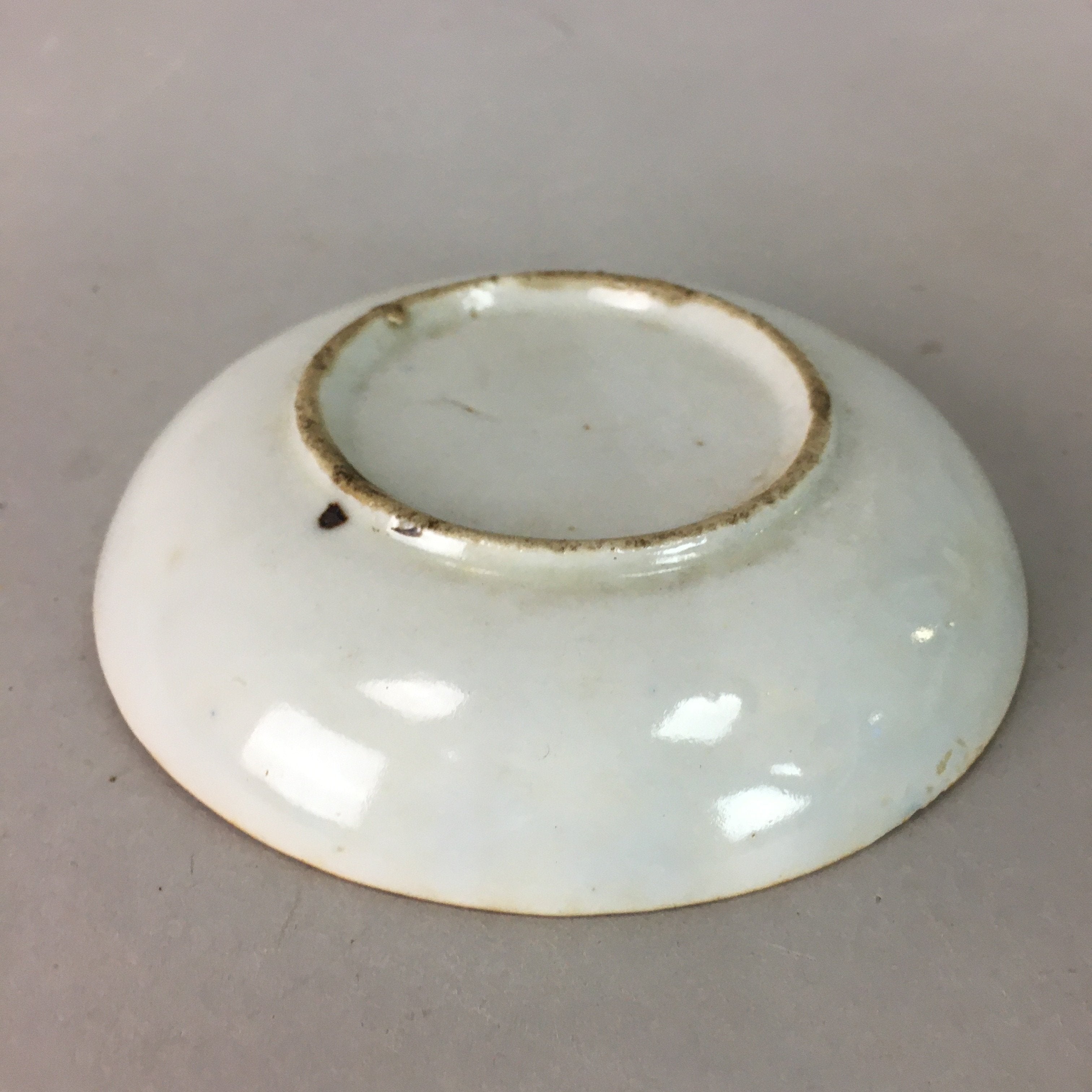 Japanese Porcelain Small Plate Vtg Kozara Blue White Geometric Floral PP105