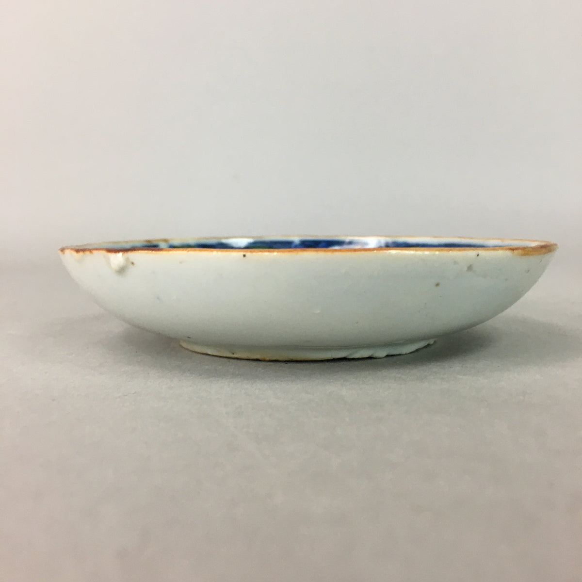 Japanese Porcelain Small Plate Vtg Kozara Blue White Geometric Floral PP106