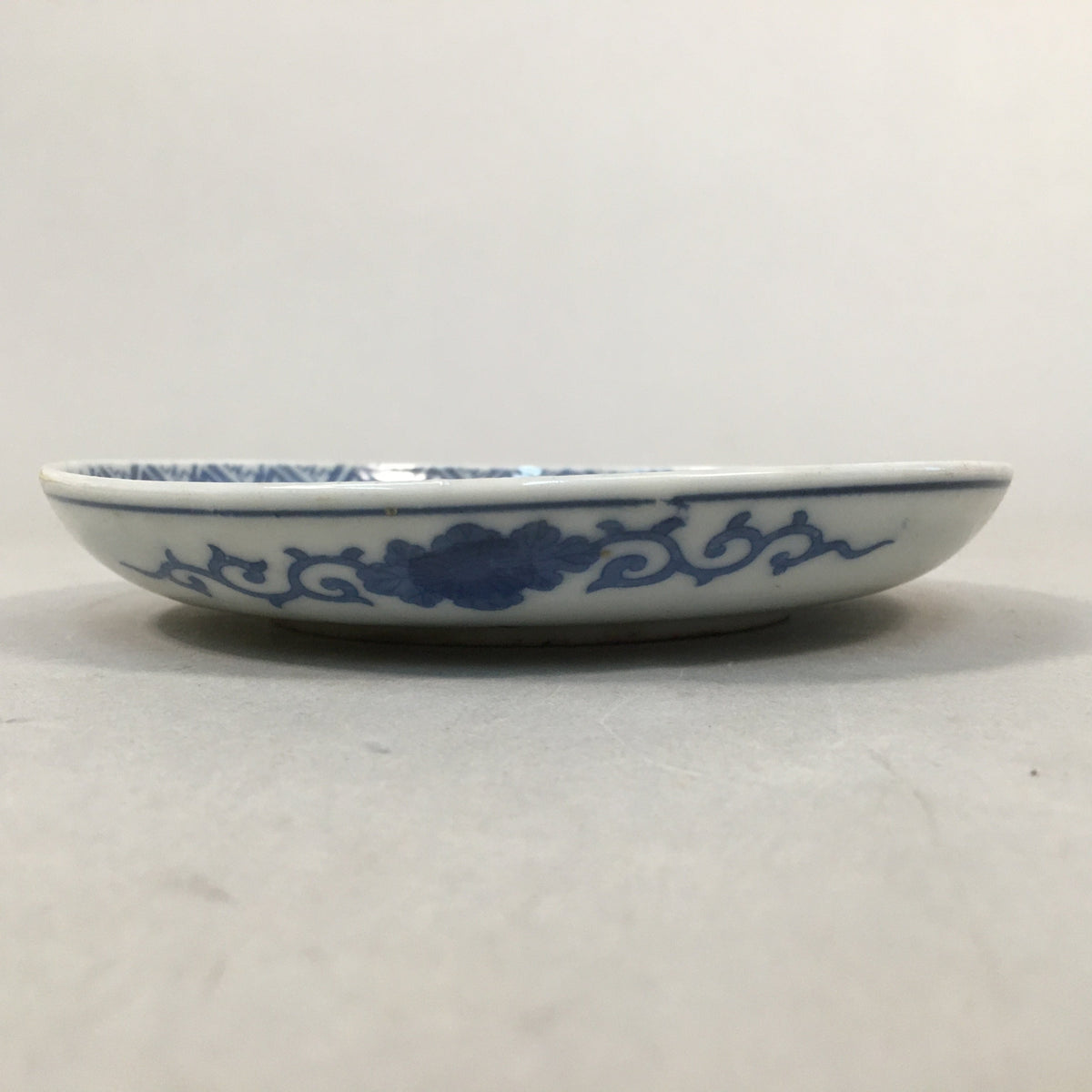 Japanese Porcelain Small Plate Vtg Kozara Blue White Sometsuke Flower PP338