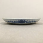 Japanese Porcelain Small Plate Vtg Kozara Blue White Sometsuke Flower PP339