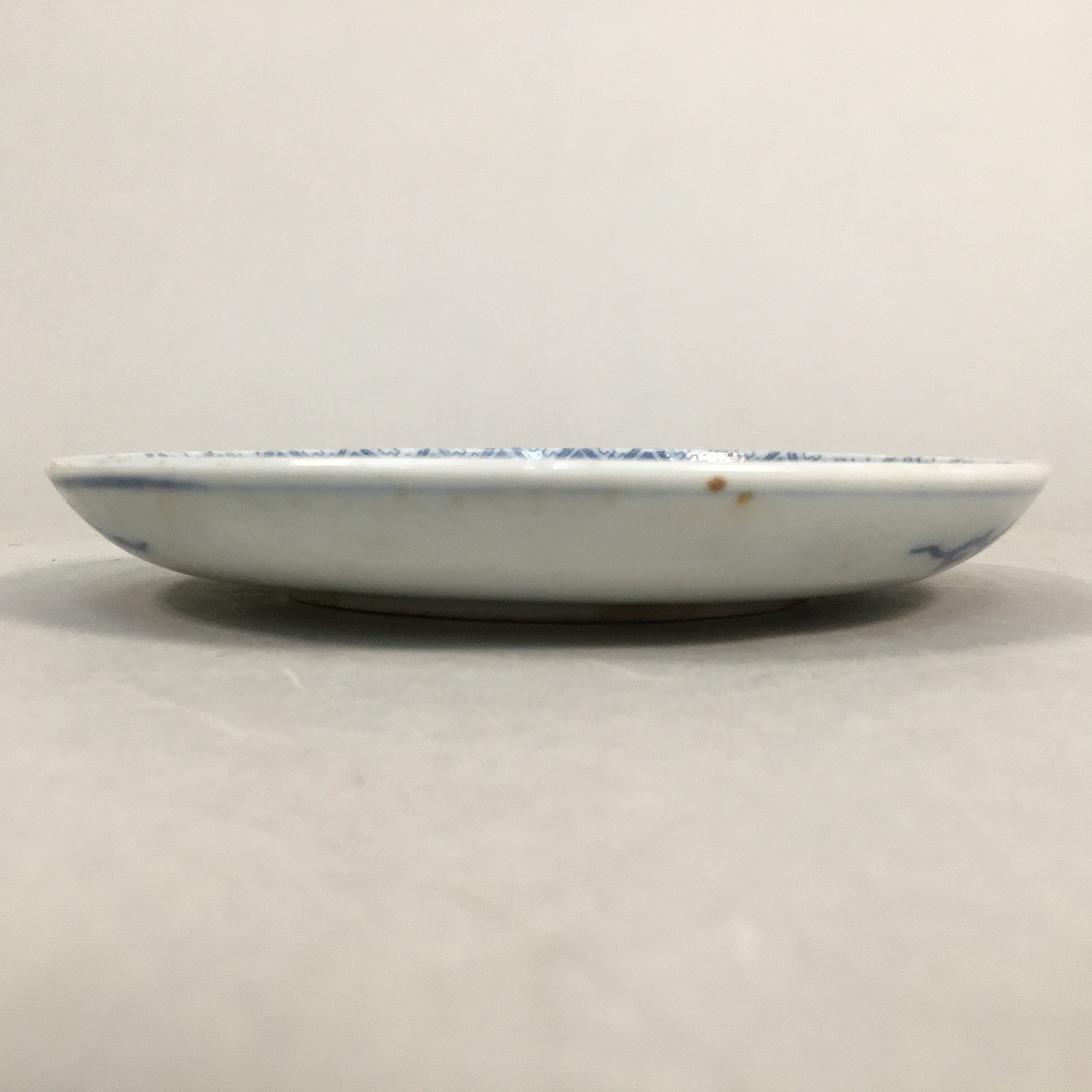 Japanese Porcelain Small Plate Vtg Kozara Blue White Sometsuke Flower PP339