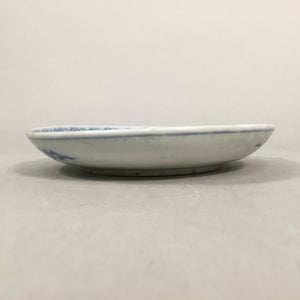 Japanese Porcelain Small Plate Vtg Kozara Blue White Sometsuke Flower PP340