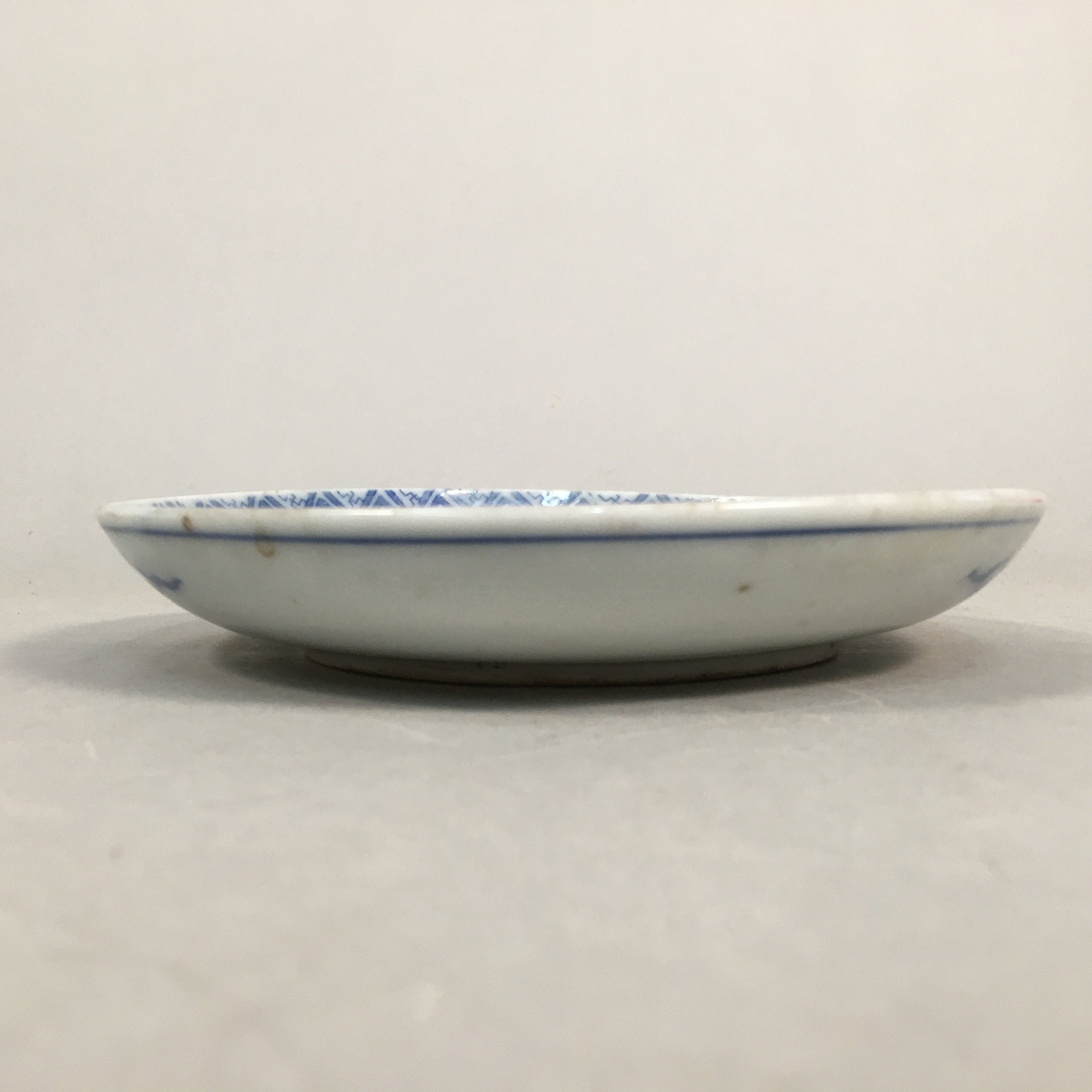 Japanese Porcelain Small Plate Vtg Kozara Blue White Sometsuke Flower PP340
