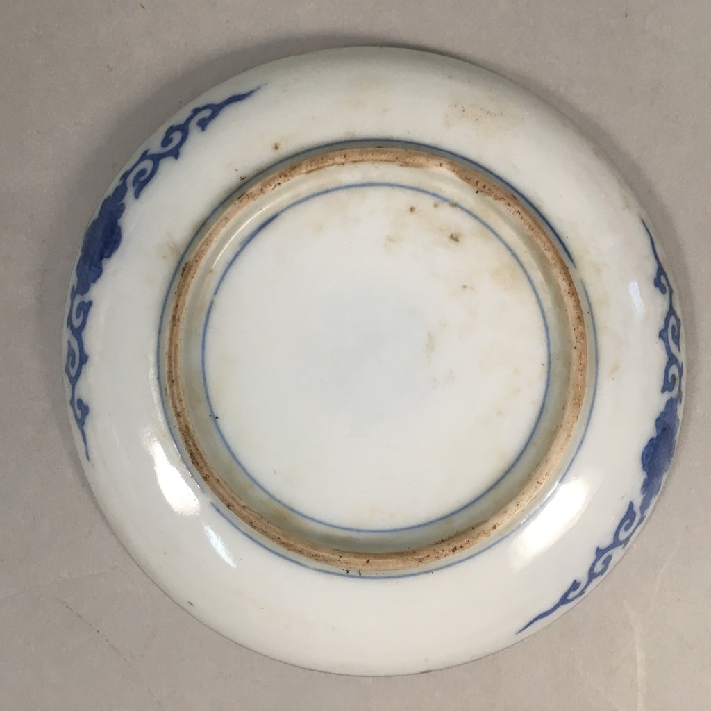 Japanese Porcelain Small Plate Vtg Kozara Blue White Sometsuke Flower PP340