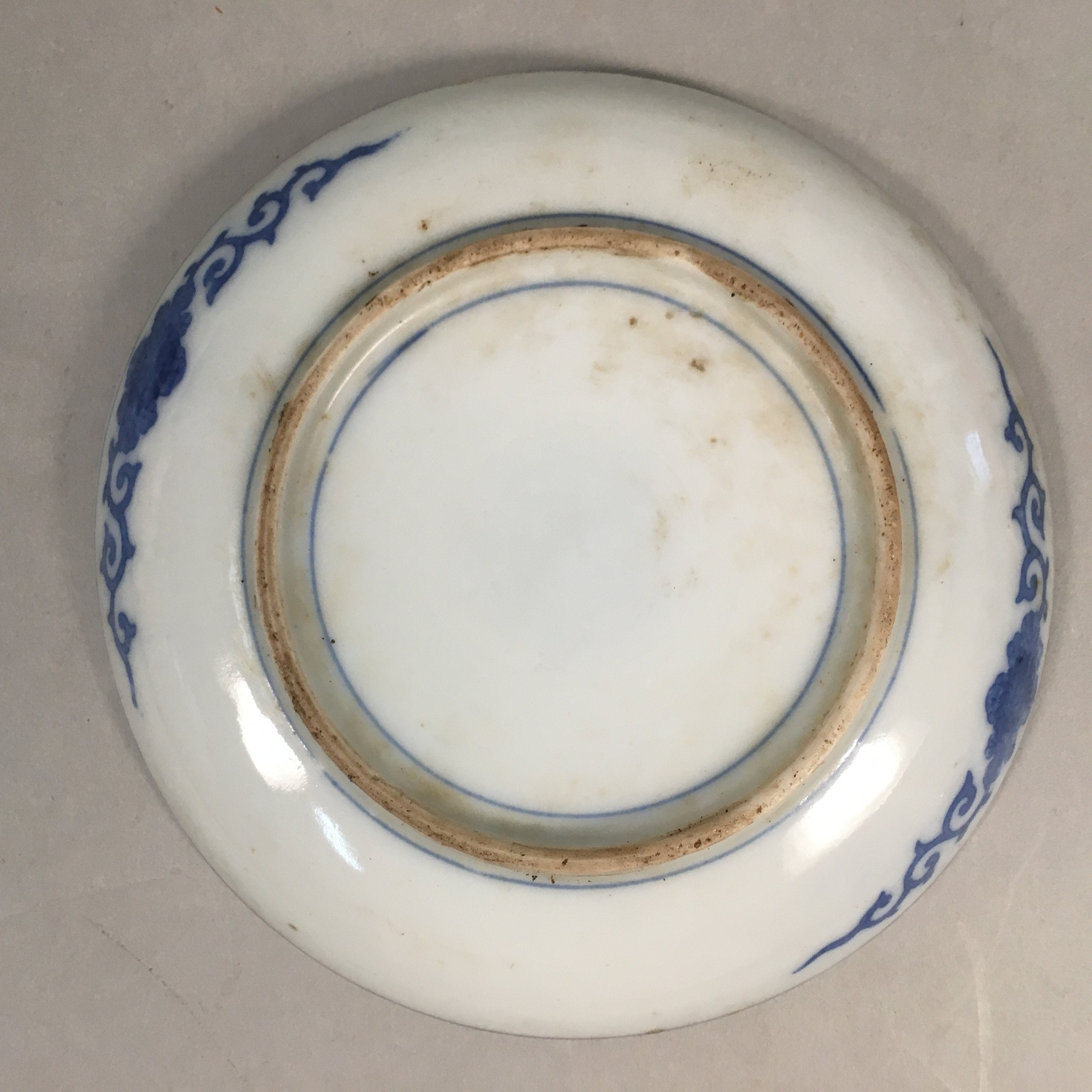 Japanese Porcelain Small Plate Vtg Kozara Blue White Sometsuke Flower PP340
